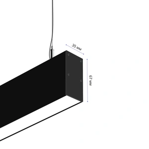Фото Подвесной светильник MS-LINEAR Линейный 67х35 3000mm 60W 3000/4000/6000К